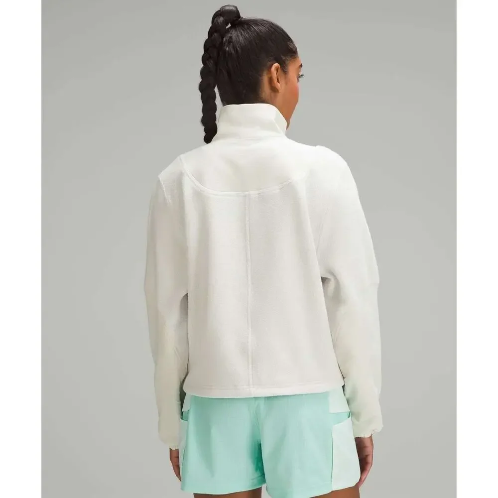Lululemon Fleece Ripstop Hiking Pullover Women's Size 6 Bone Mockneck Sweatshirt - Picture 12 of 16